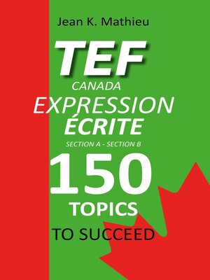 cover image of TEF Canada Expression Écrite